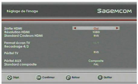 SAGEMCOM DS87 - Sorties en utilisation HD - 1