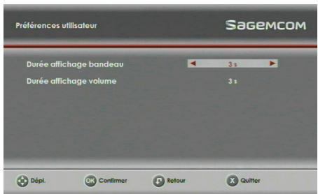 SAGEMCOM DS87 - Préférences utilisateur - 1