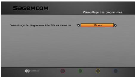 SAGEMCOM DSI89 - Verrouillage de programmes - 1