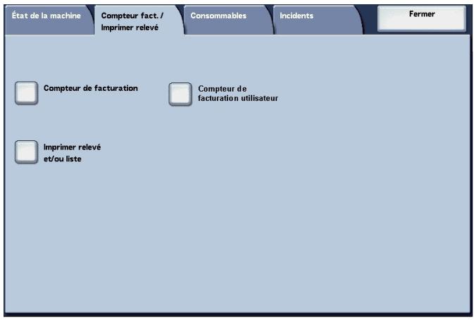 XEROX 4590 - Compteur fact./Imprimer relevé - 2