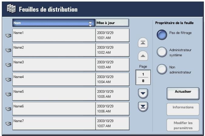 XEROX 4590 - Étape 2 Sélection d'une feuille de distribution - 2