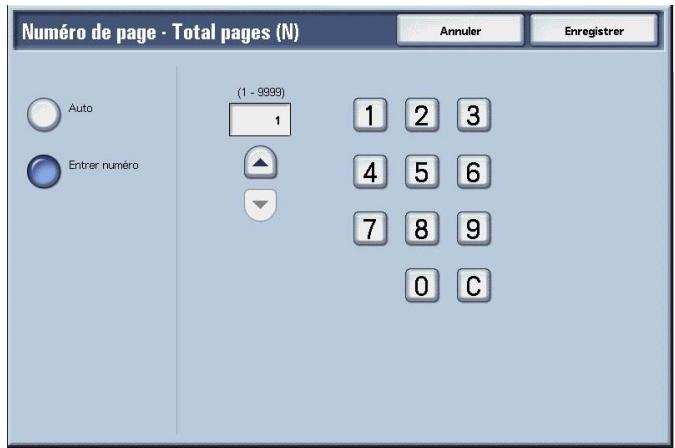 XEROX 4590 - Écran Annotation - Numéro de page - Total pages (N) - 2