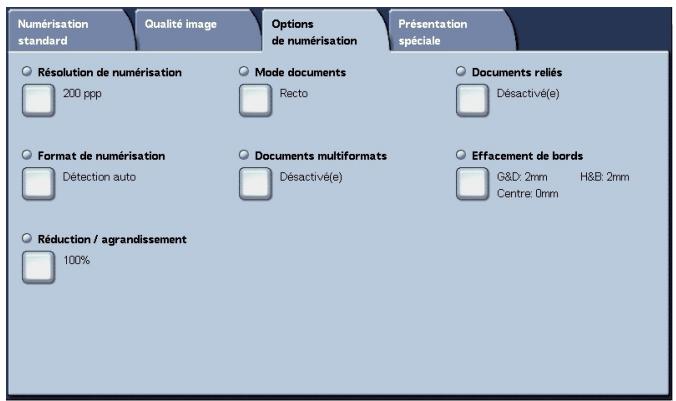 XEROX 4590 - Options de numérisation - 2