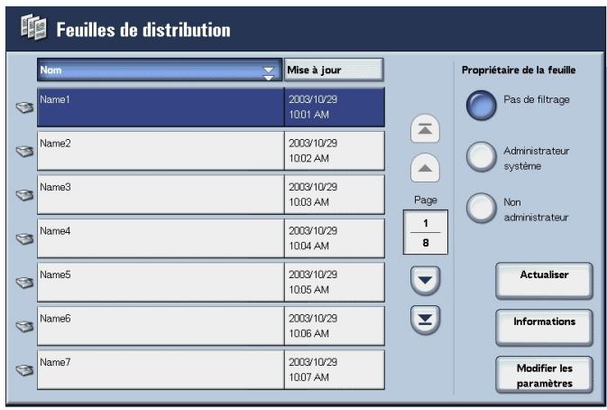 XEROX 4590 - Étape 3 Vérification et modification d'une feuille de distribution - 2