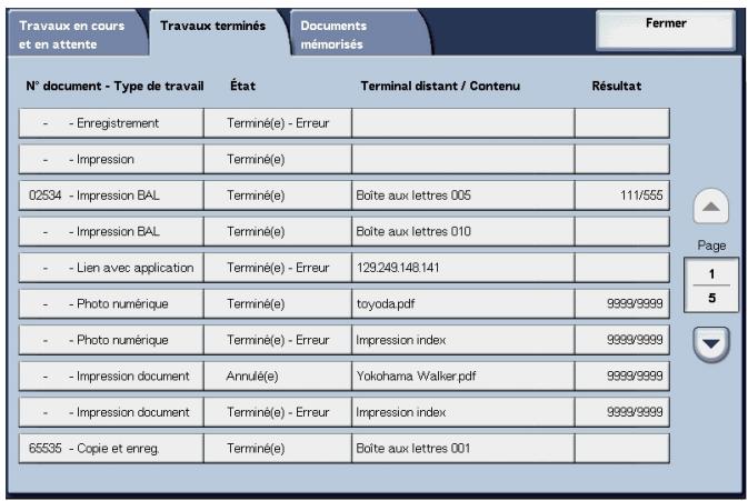XEROX 4590 - Vérification des travaux terminés - 2