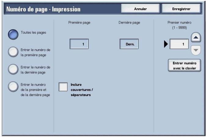 XEROX 4590 - Écran Annotation - Numéro de page - Impression - 2