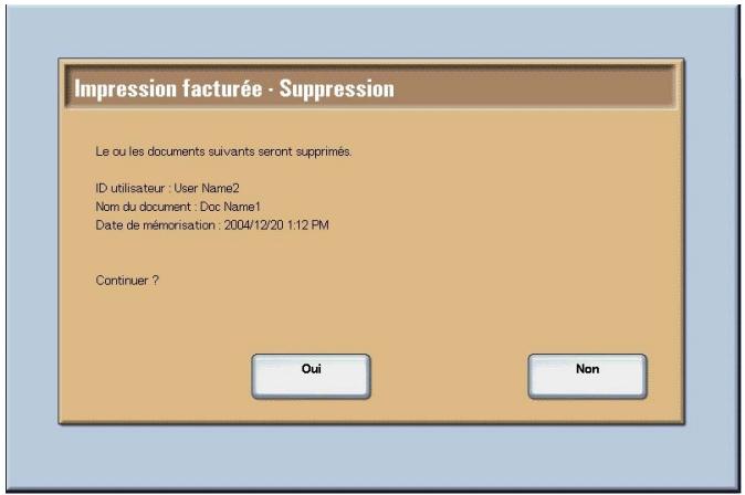 XEROX 4590 - Si I'on sélectionne Supprimer - 2