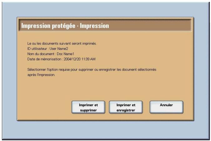 XEROX 4590 - Si I'on sélectionne Imprimer - 2
