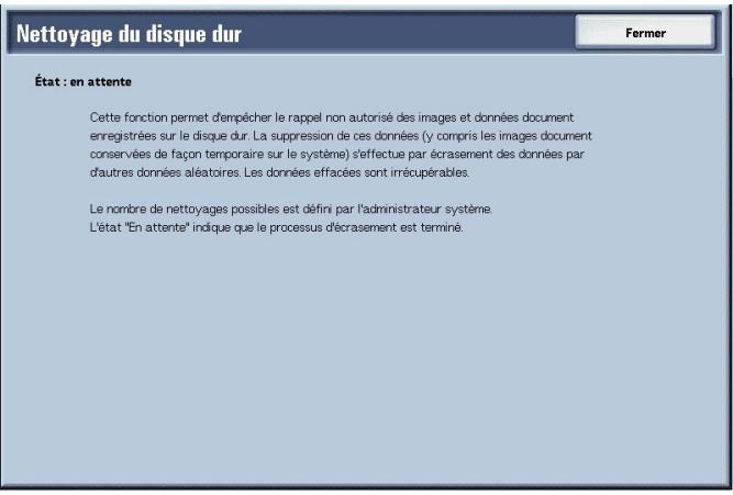 XEROX 4590 - Nettoyage du disque dur - 3