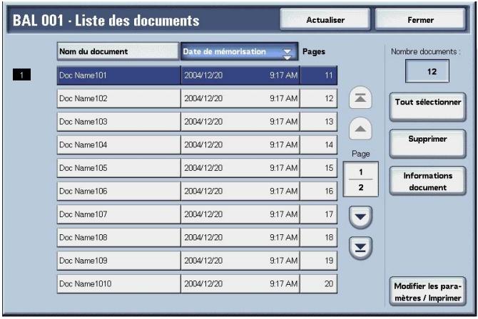 XEROX 4590 - Copier/déplacer des documents enregistrés dans une boîte aux lettres - 2