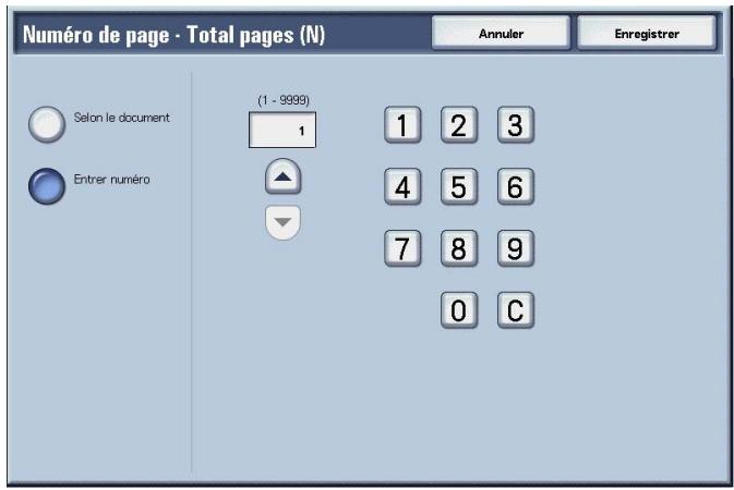 XEROX 4590 - Écran Numéro de page - Total pages (N) - 2