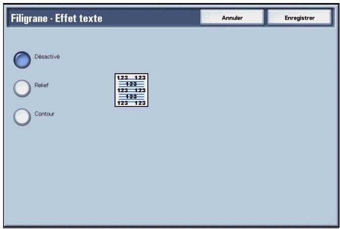 XEROX 4590 - Écran Filigranes - Effet de texte - 2