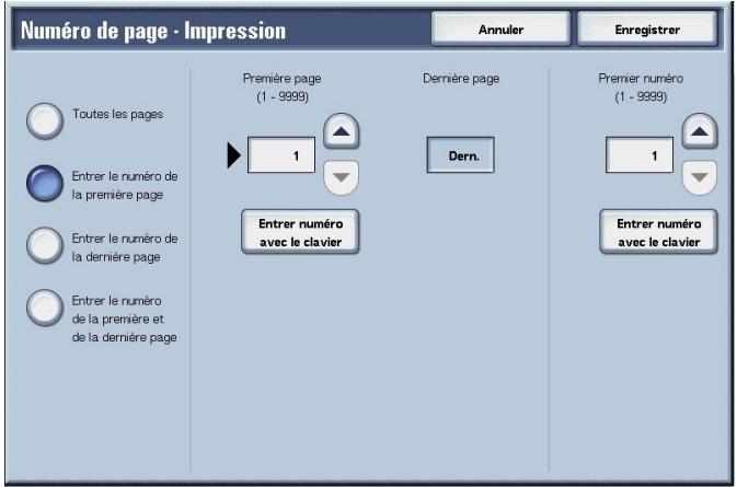 XEROX 4590 - Lorsque l'option Entrer le numéro de la dernière page est sélectionnée - 1