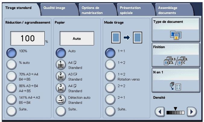 XEROX 4590 - Densité (réglage de la densité de copie) - 4