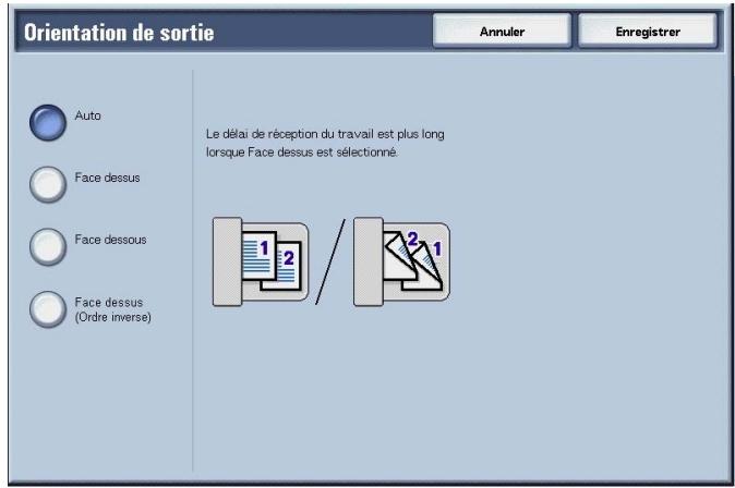 XEROX 4590 - Orientation de sortie (face dessus ou face dessous) - 2