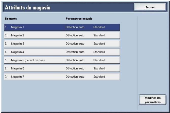 XEROX 4590 - Sélectionner Attributes de magasin. - 2