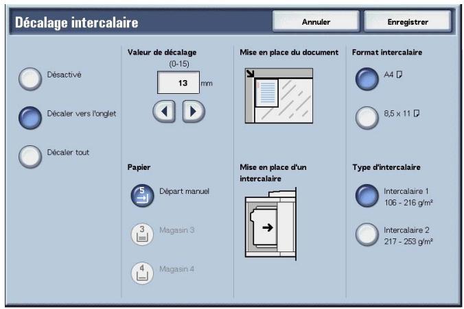 XEROX 4590 - Décalage intercalaire (copie sur intercalaire) - 2