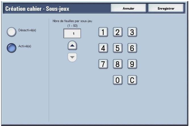 XEROX 4590 - Écran Création cahier - Sous-jeux - 3