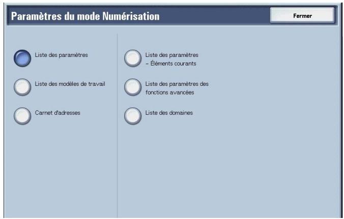 XEROX 4590 - Paramètres du mode Numérisation - 2