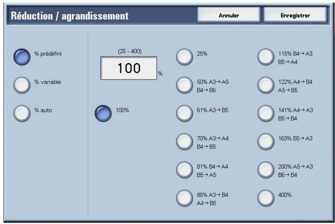 XEROX 4590 - Réduction/agrandissement (Spécification d'un taux de numérisation) - 2