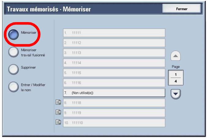 XEROX 4590 - Enregistrement d'un travail ménorisé - 4