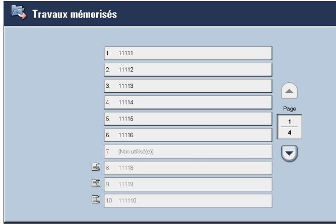 XEROX 4590 - Appel d'un travail mémorisé - 4