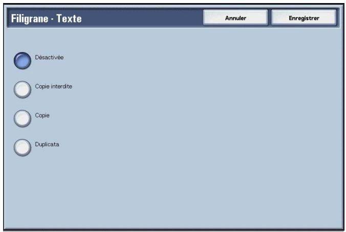 XEROX 4590 - Écran Filigranes - Texte - 2