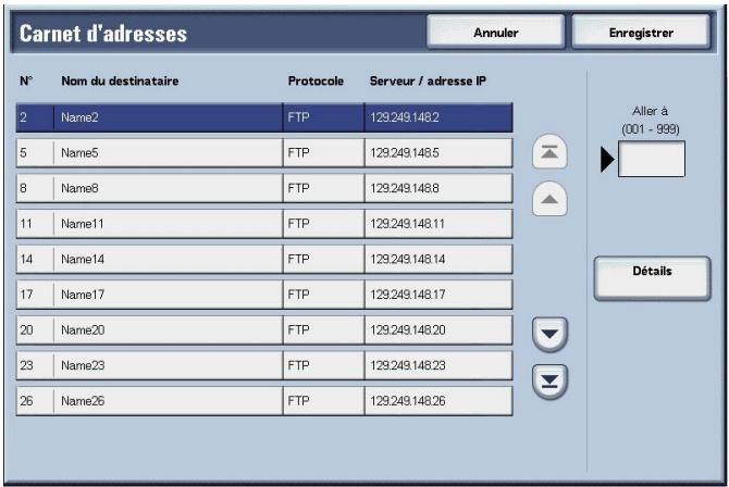 XEROX 4590 - Carnet d'adresses - 2