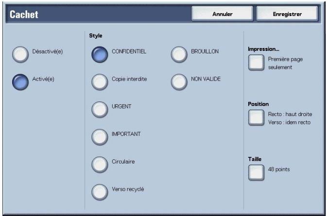 XEROX 4590 - Écran Annotation - Cachet - 2