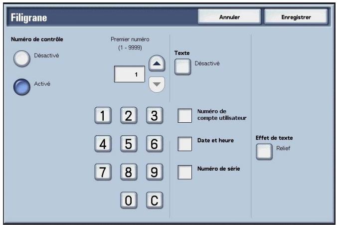 XEROX 4590 - Filigranes (impression d'un numéro de contrôle en arrêté-plan) - 3