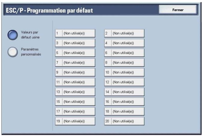 XEROX 4590 - Programmation par défaut - 1