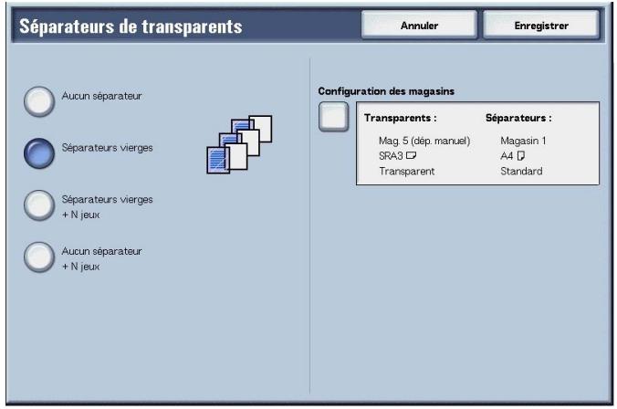 XEROX 4590 - Départateurs de transparents (insertion de feuilles vierges entre les transparents) - 3