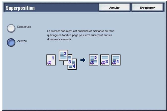 XEROX 4590 - Sélectionner Superposition. - 1