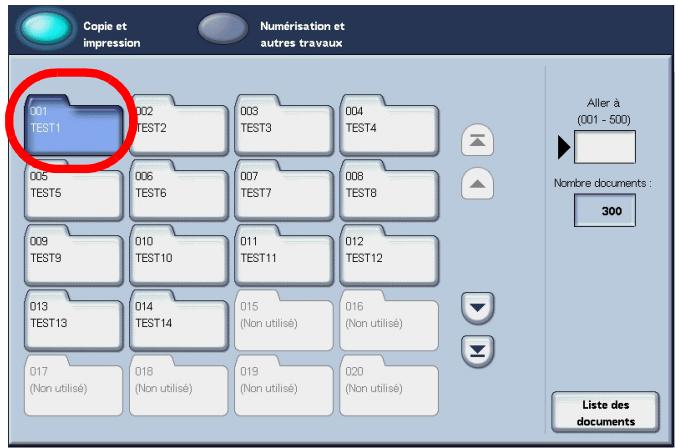 XEROX 4590 - Sélection d'une boîte aux lettres Copie et impression - 2