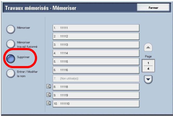XEROX 4590 - Suppression d'un travail ménorisé - 2