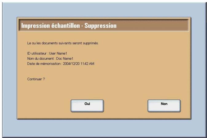 XEROX 4590 - Si I'on sélectionne Supprimer - 2