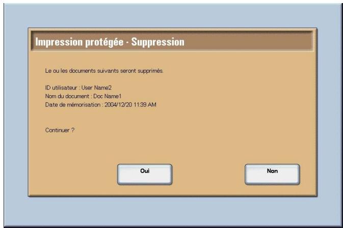 XEROX 4590 - Si I'on sélectionne Supprimer - 2