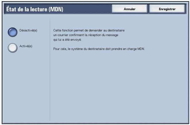 XEROX 4590 - État de la lecture (MDN) - 3