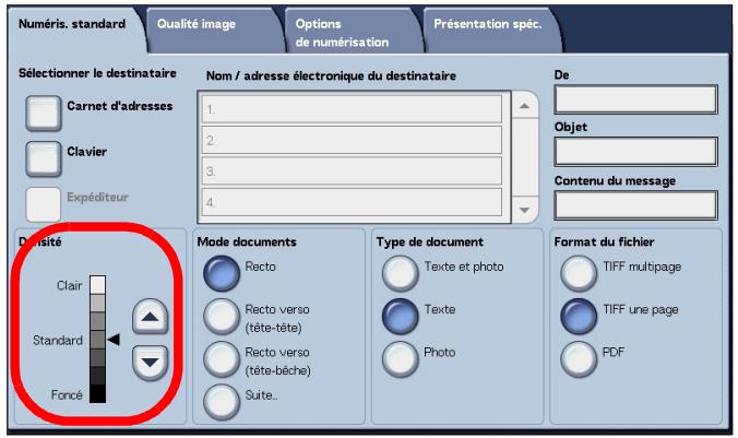 XEROX 4590 - Densité (Réglage de la densité de numérisation) - 1