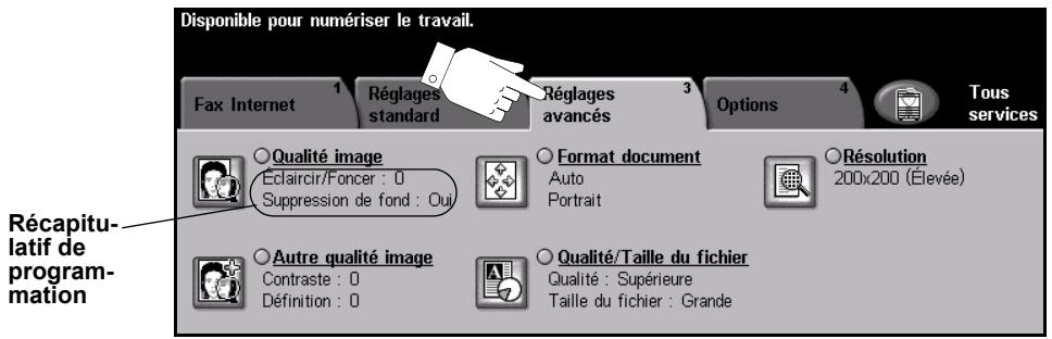 XEROX COPYCENTRE 245 - Réglages avances - 1
