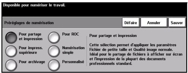 XEROX COPYCENTRE 245 - Préroglages de numérisation - 2