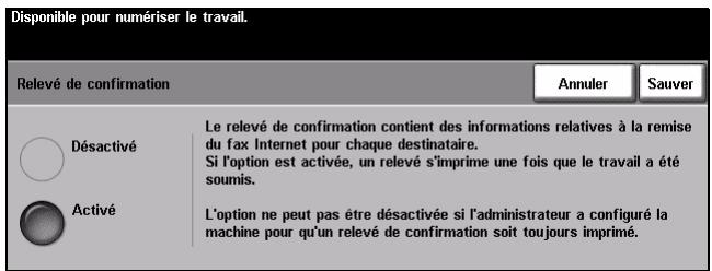 XEROX COPYCENTRE 245 - Relevé de confirmation - 2