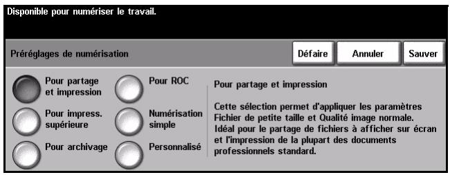XEROX COPYCENTRE 245 - Préroglages de numérisation - 2