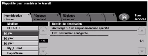 XEROX COPYCENTRE 245 - Sélectionner [Numérisation réseau]. - 1