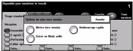 XEROX COPYCENTRE 245 - Mise HORS tension :Annuver sur l'interrupteur - 1