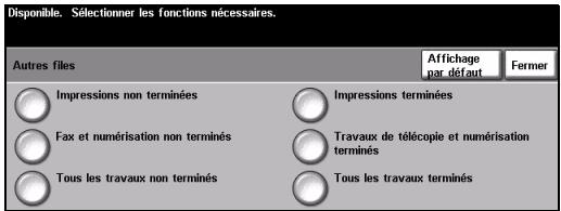 XEROX COPYCENTRE 245 - Accès à la file d'attente Appuyer sur la tuebe État travaï - 2