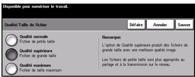 XEROX COPYCENTRE 245 - Qualité / Taille du fichier - 2
