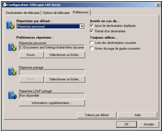 XEROX COPYCENTRE 245 - Preférences - 1