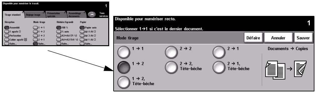 XEROX COPYCENTRE 245 - Mode tirage - 1