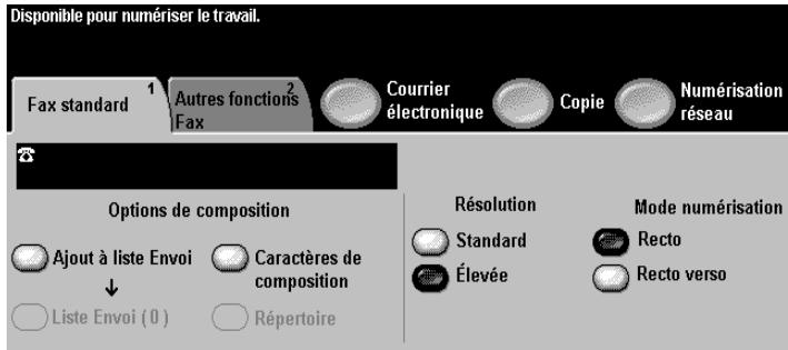 XEROX COPYCENTRE C75 DIGITAL COPIER - Sélections des fonctions dans l'écran tactile - 2